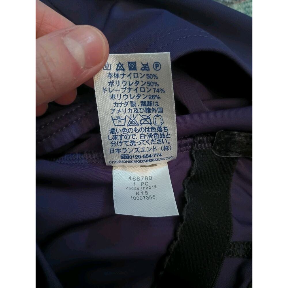 Lands End One Piece Swimsuit 16 DD Floral Skirted Wireless Bra Boned Nylon - Picture 7 of 13